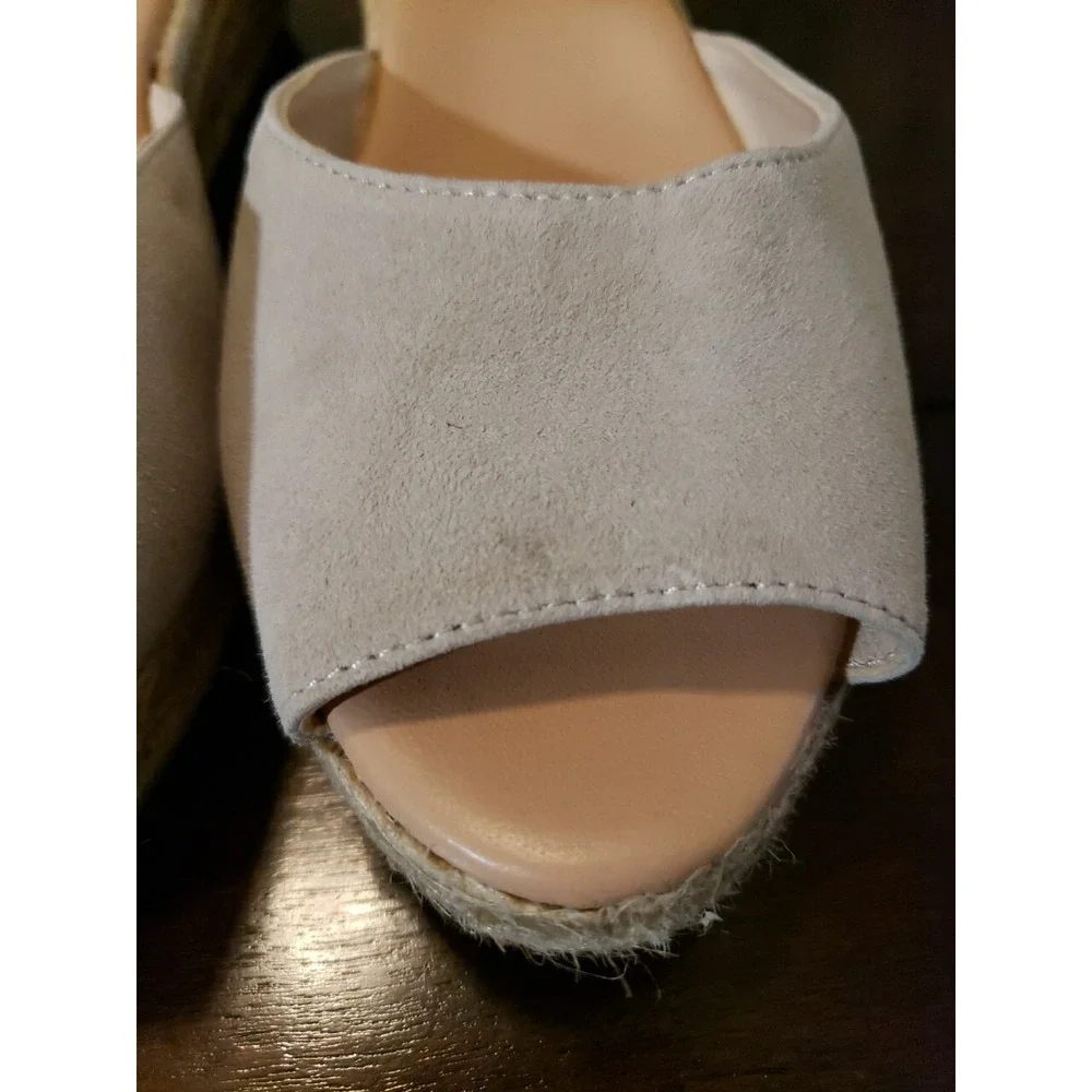 Eric Michael Shannon Suede Wedge Espandrille Sandals Size 40 US 9- 9 1/2